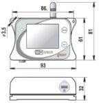 W0711 Comet System Wi-Fi Temperatur Sensor mit 1x Pt1000/C Anschluss Zeichnung Zeichnung des W0711 Wi-Fi Temperatur Sensor mit einem PT1000/C Anschluss von Comet System